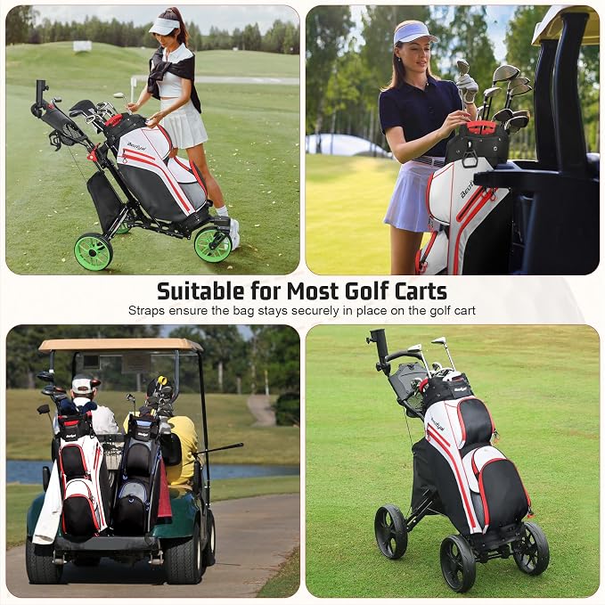 Cart Golf Bag 15 Way Organizer Divider Top Golf Club Bags Lightweight Golf Cart - Image 6