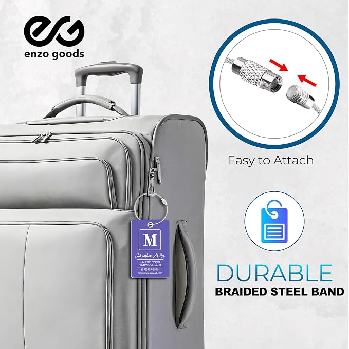 Personalized Luggage Tag | 2 Pack | Custom Luggage Tags - Image 9