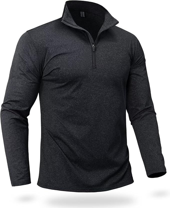 Boladeci Men's Quarter Zip Pullover Premium Fleece Lined Heather Long Sleeve by Boladeci