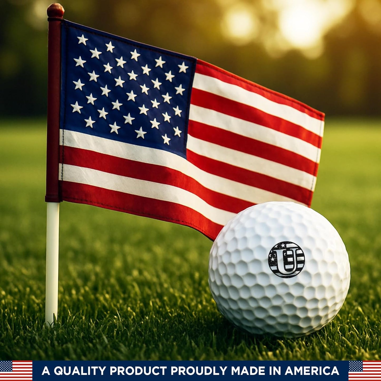 Golf Ball Marker Stamp with TiteSeal™ Technology - Birdie - Metallic Box with Golf Ball Stamp + Refill Ink Bottle - Green