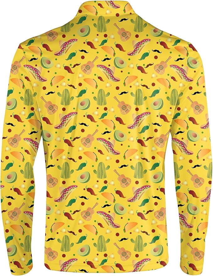 Men's Long Sleeve Golf Shirt Quick Dry 3 Button Work Fishing Outdoor Casual - Image 4