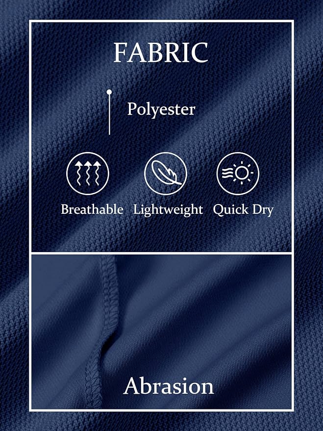 TACVASEN Mens Golf Shirt Dry Fit Mens Polo Shirts Short Sleeve Performance Golf - Image 6
