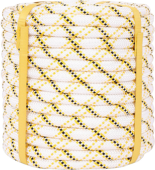 Arborist Rope Climbing Rope 1/2 Inch Tree Rope 48 Strands Bull Rope for Construction Climbing Swing Sailing