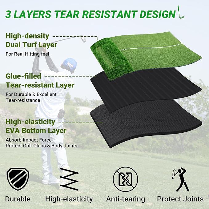 5x4 ft Premium Dual-Turf Golf Mat - Image 3