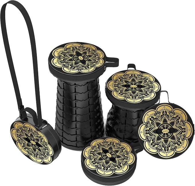 ALEVMOOM Upgraded Portable Collapsible Folding Stool Retractable Telescoping - Image 4