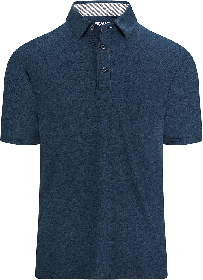 Alex Vando Mens Golf Shirt Moisture Wicking Quick-Dry Short Sleeve Casual Polo by AlexVando
