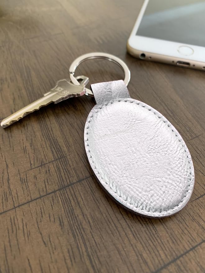 LaserGram Oval Keychain, Golfer Golfing, Personalized Engraving Included - Image 5