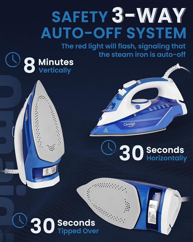 Steam Iron for Clothes, 1500W Clothes Iron - Image 5
