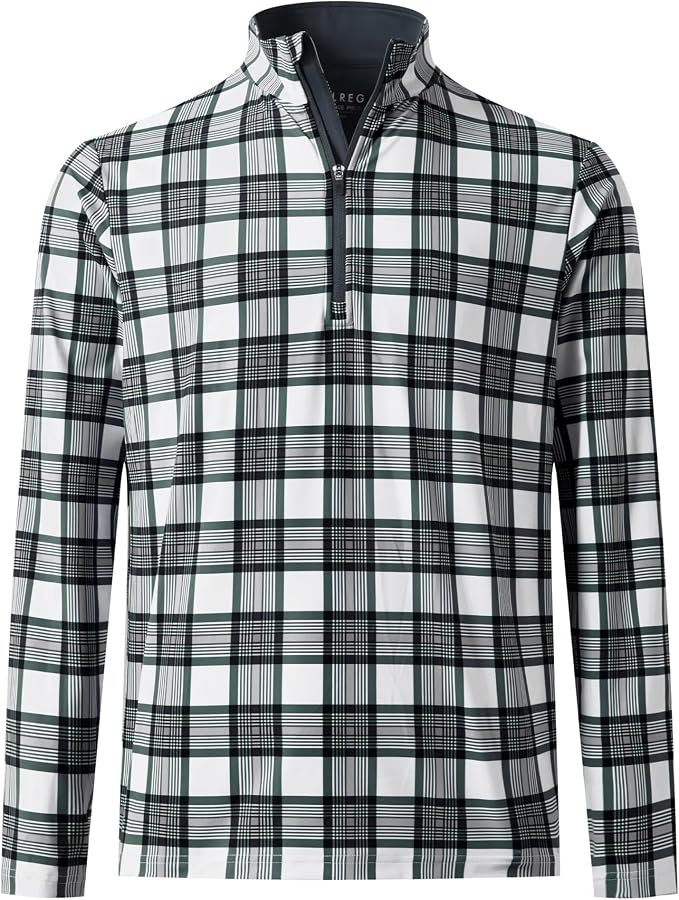 M MAELREG Quarter Zip Golf Pullover Men Dry Fit Long Sleeve Performance Wicking by MAELREG