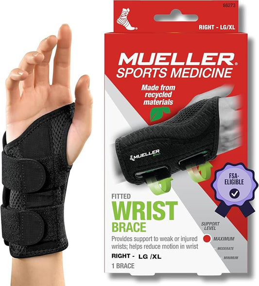MUELLER Sports Medicine Green Fitted Wrist Brace by MuellerSportsMedicine