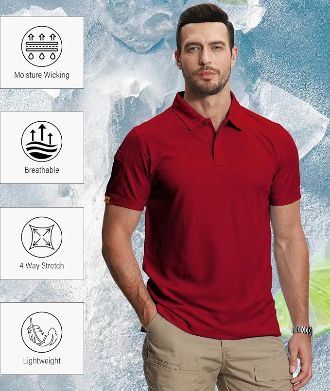 ZITY 5 Pack Mens Polo Shirt Short Sleeve Sports Golf Tennis T-Shirt - Image 3