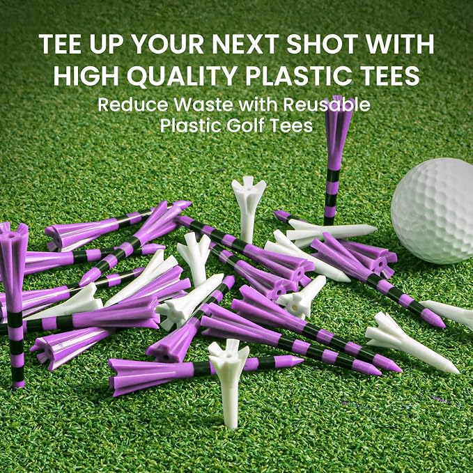 FINGER TEN Unbreakable Golf Tees Plastic 80 3 1/4" or 2 3/4" Driver Tees - Image 7