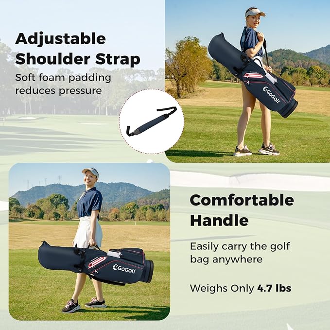 Tangkula Golf Cart Bag, Lightweight Golf Bag - Image 4
