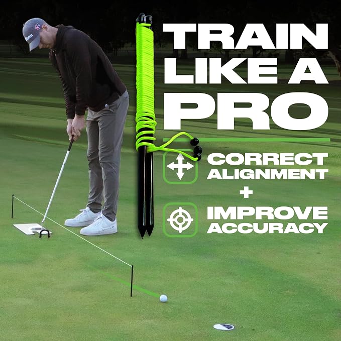 Triple Bead Golf Alignment String Line, Putting Aid - Image 2