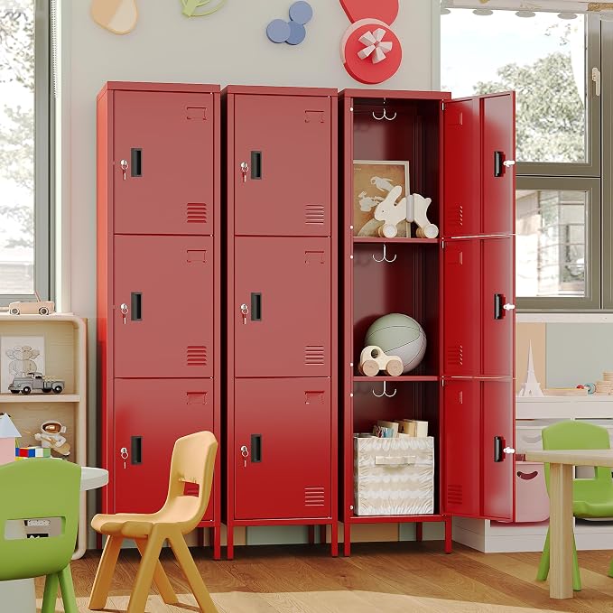Aobabo 16" W 3 Door Metal Storage Locker - Image 7