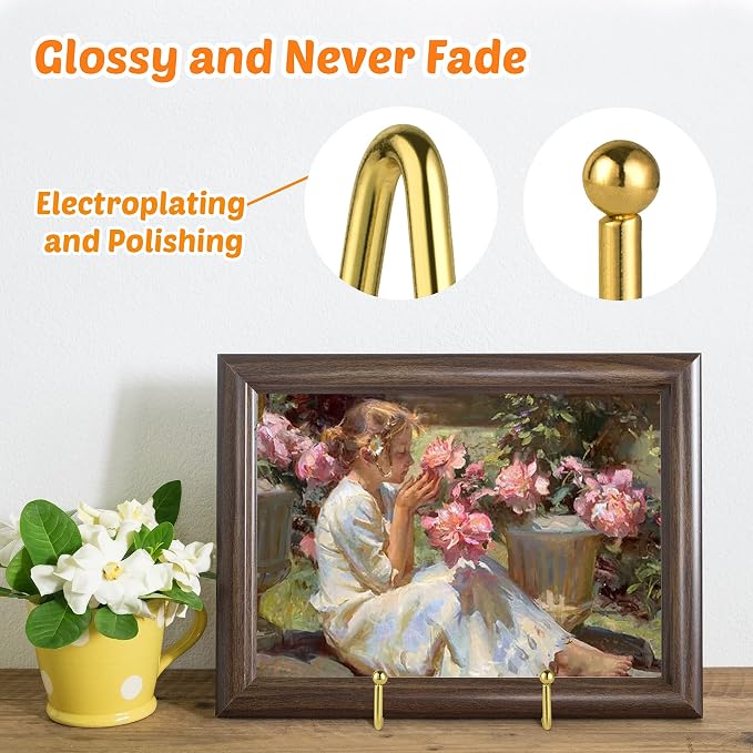 Mocoosy 2 Pack 4 Inch Gold Plate Stands - Image 3