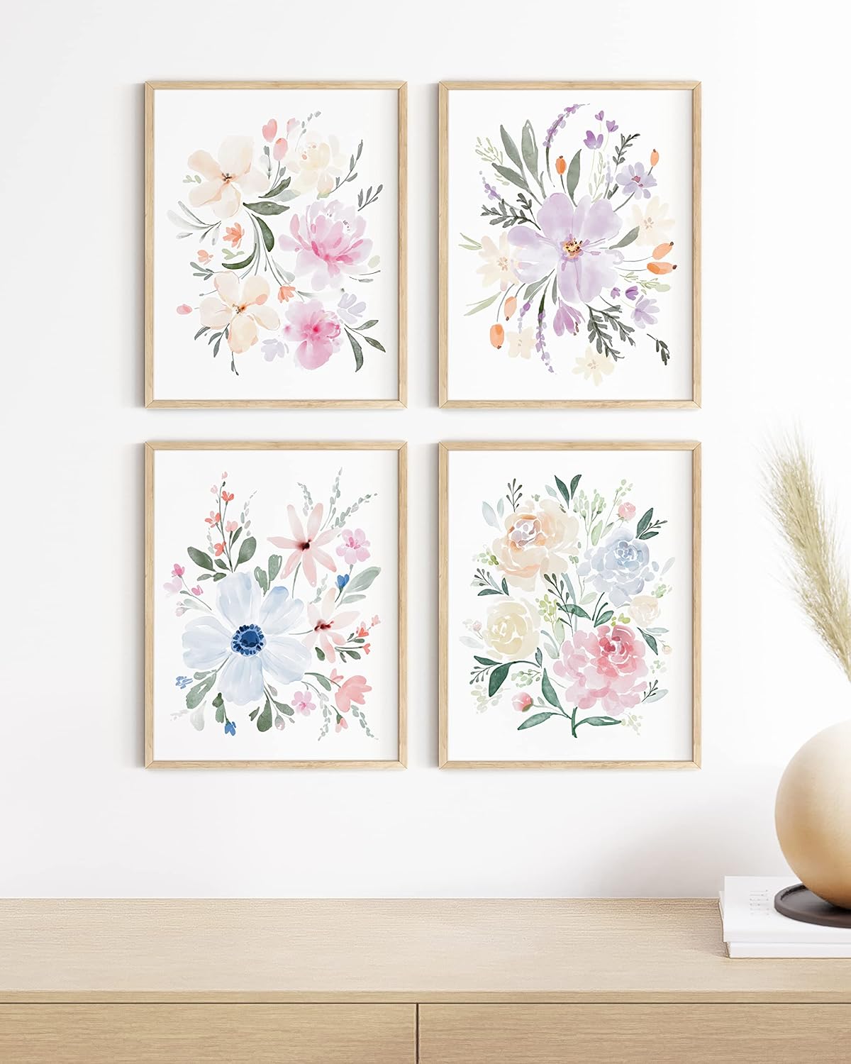 HAUS AND HUES Bouquet Set Art Print Set of 4 16x20