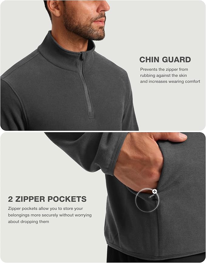G Gradual Mens Quarter Zip Pullover Fleece - Image 3