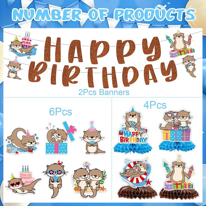 Otter Birthday Party Decorations - Image 2