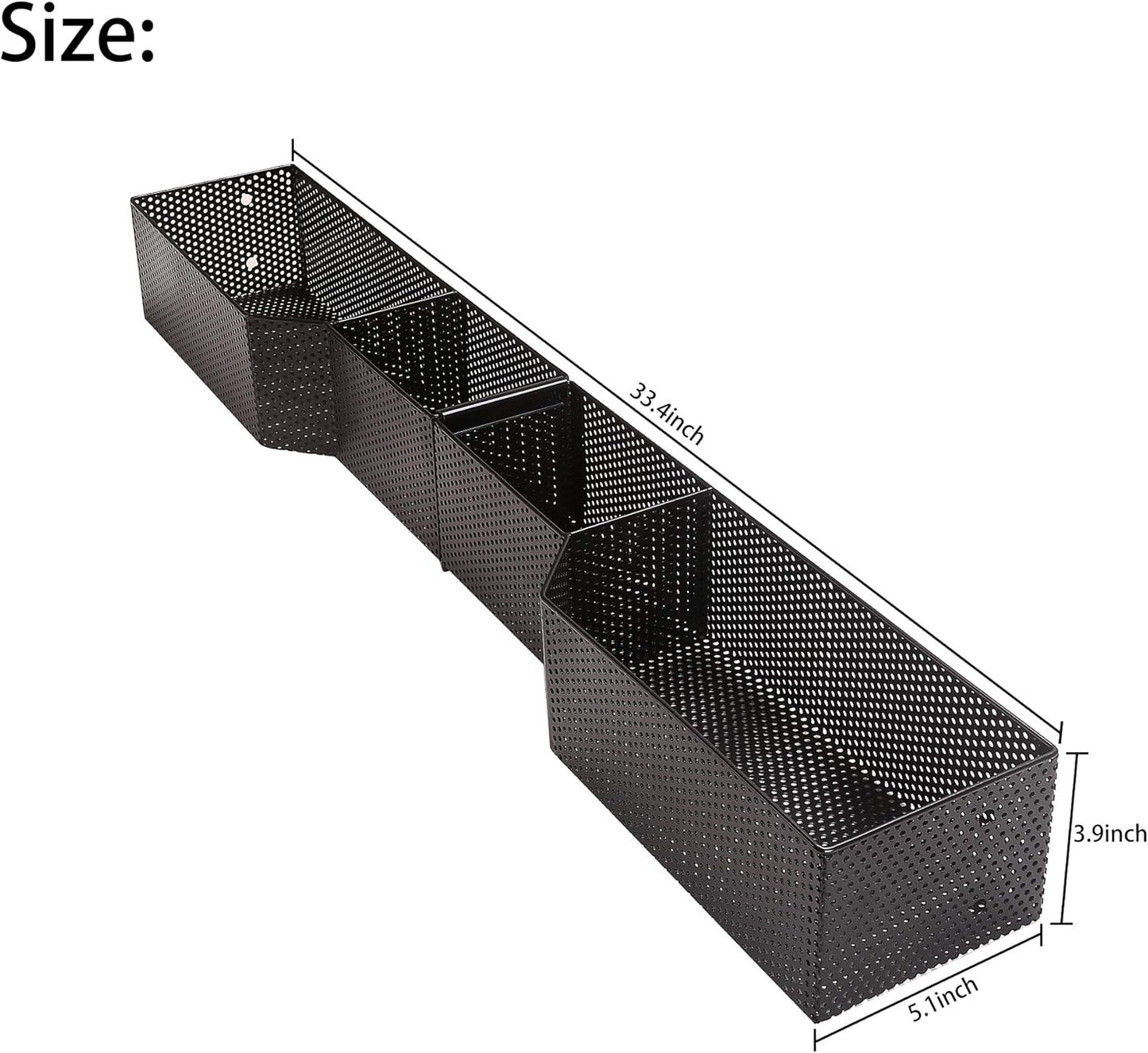 10L0L Golf Cart Front Inner Basket for EZGO TXT & RXV, Dash Storage Box Metal Mesh Tray Organizer