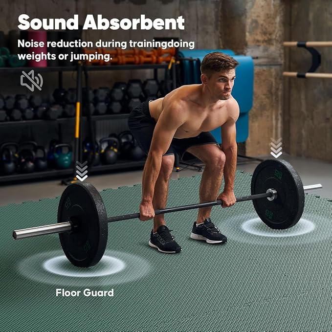 Home Gym Mat, Puzzle Exercise Mat, EVA Interlocking Foam Floor Tiles - Image 6