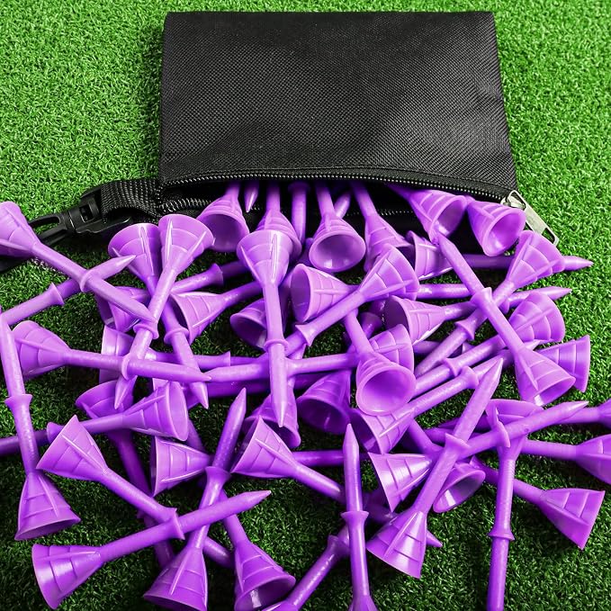 Golf Tees Plastic 3 1/4 inch Unbreakable 30 Pack by AmySport