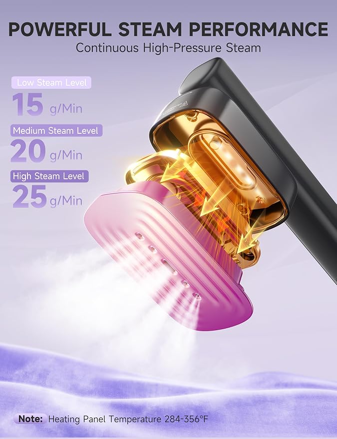 Steamer for Clothes, 1200W Powerful Portable Steamer Iron, 15s Fast Heat-up - Image 3