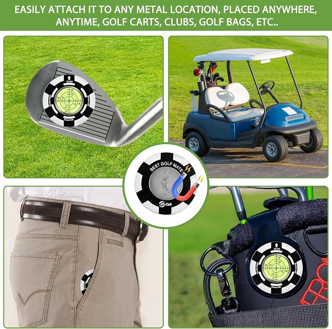 Golf Putt Green Reader, Magnetic Alloy Round Bubble Level, High Precision Reader - Image 5