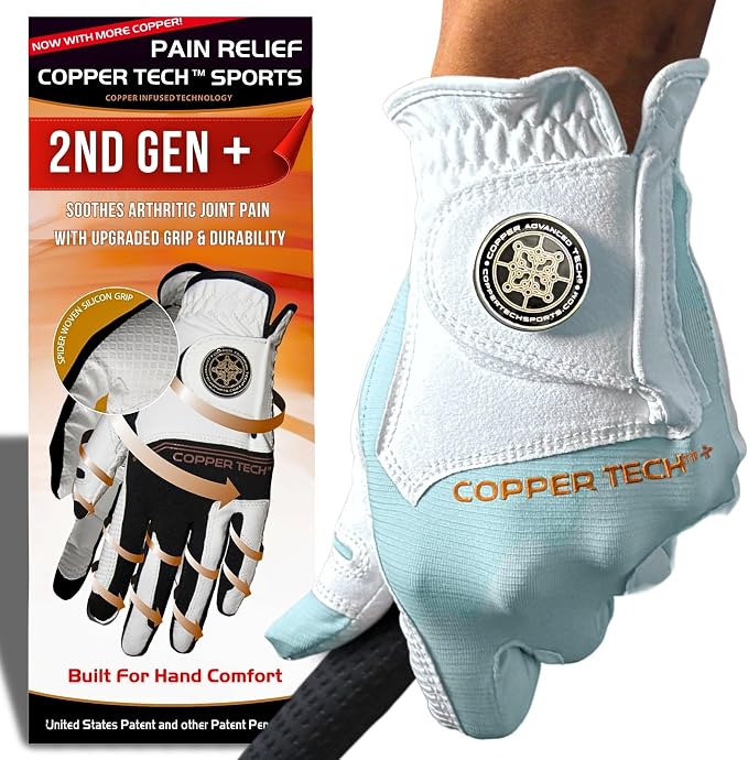 Copper Tech Golf Gloves Men Right Handed Golfer or Left Handed Golfer | Copper by CopperTechSports