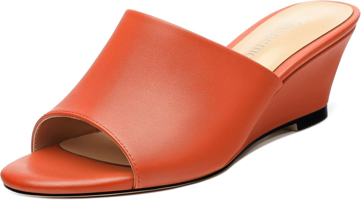 Wedge Sandals for Women Open Toe Wedge Heels Womens Matte High Heel Sandal by Heisnemca