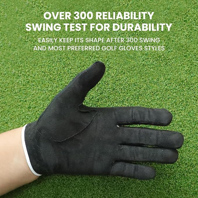 FINGER TEN Men's Golf Gloves for Right Left Handed Golfer Rain Grip Value 2 Pack - Image 7