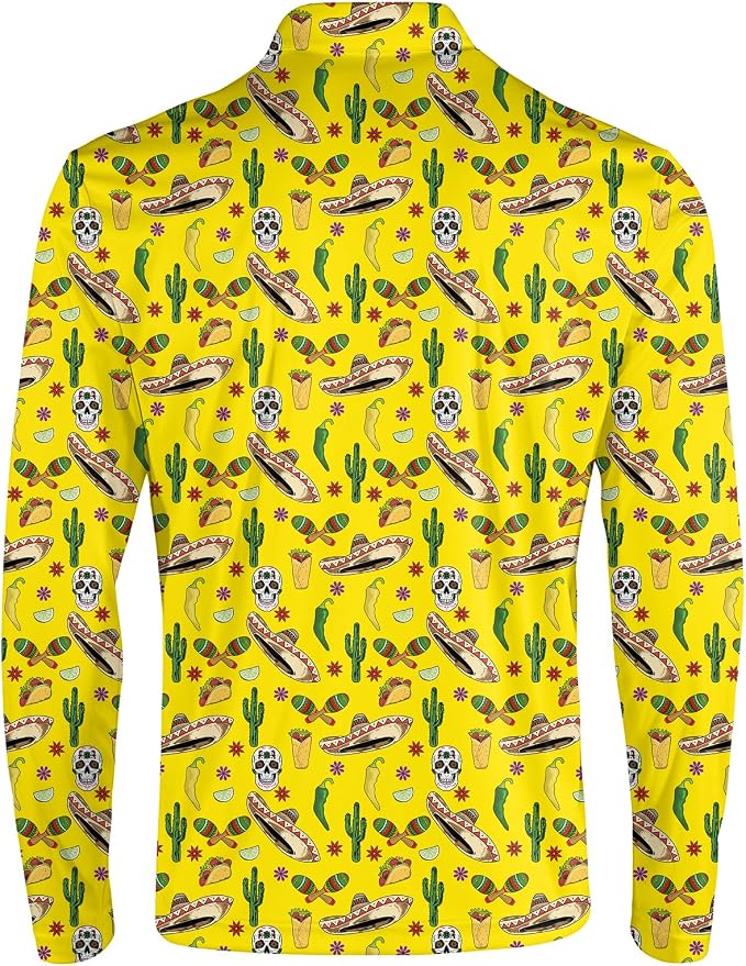 Men's Long Sleeve Golf Shirt Quick Dry 3 Button Work Fishing Outdoor Casual - Image 2