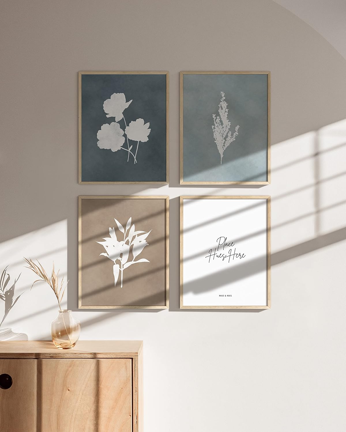 HAUS AND HUES Floral Wall Art - Set of 4 Plant Posters for Wall Vintage Botanical Prints, Flower Pictures for Room Aesthetic Vintage Art Prints Flower Wall Art (16x20, Unframed)