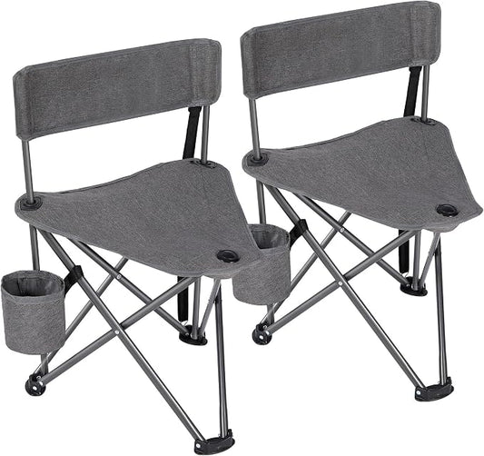 REDCAMP 2 Pack Tripod Camping Chairs Folding Lightweight, Portbal 3 Legged by REDCAMP