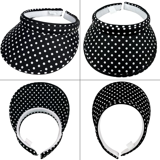 2 Pack Sun Visor Hats Women Men Clip On Wide Brim Visors Hat Outdoor Sports - Image 4