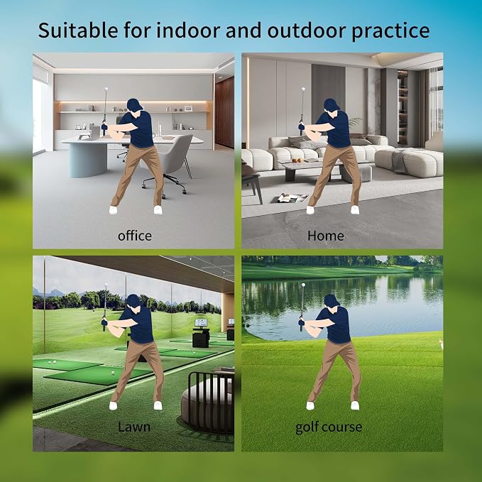 Retractable Golf Swing Training Aid, Rhythm Click Sound Warm-up Golf Swing - Image 7