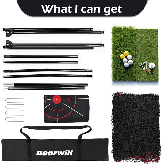 Bearwill Golf Net, 10x7ft Heavy Duty Golf Practice Nets - Image 8
