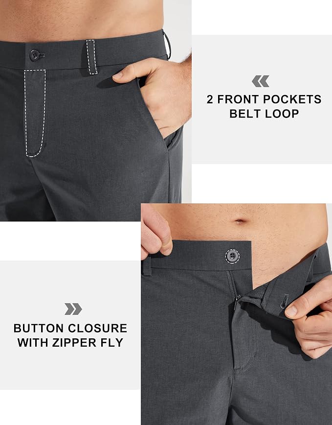 Libin Mens Golf Pants Stretch Work Dress Pants 30"/32"/34" Quick Dry - Image 3