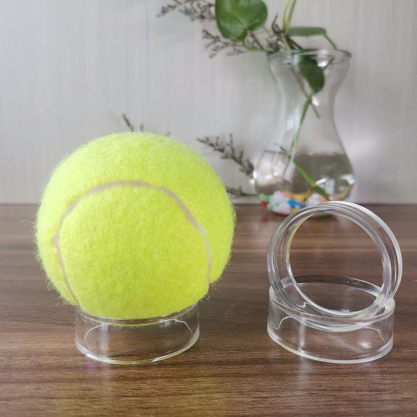 (48 Pack) Baseball Display Stand,Spheres Holder, Clear Baseball Ring, Sphere Stand,Round Display Stand for Golf Ball, Baseball, Softball, Tennis Ball, Spheres, Marbles, 3 Sizes: Large, Medium, Small