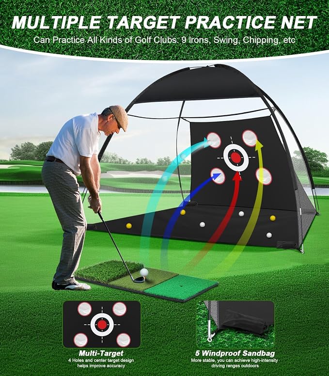 Golf Net, 10x7FT Golf Practice Net - Image 2