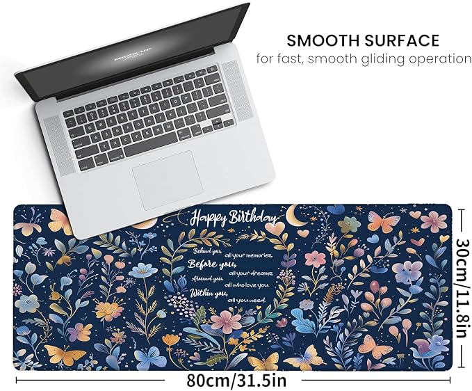 Happy Birthday Large Gaming Mouse Pad, Festival Party Desk Mat, - Image 2