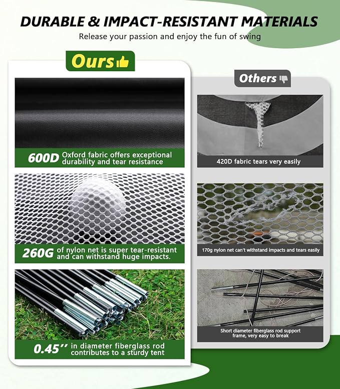 Golf Net, 10 x 7FT Golf Practice Nets - Image 3