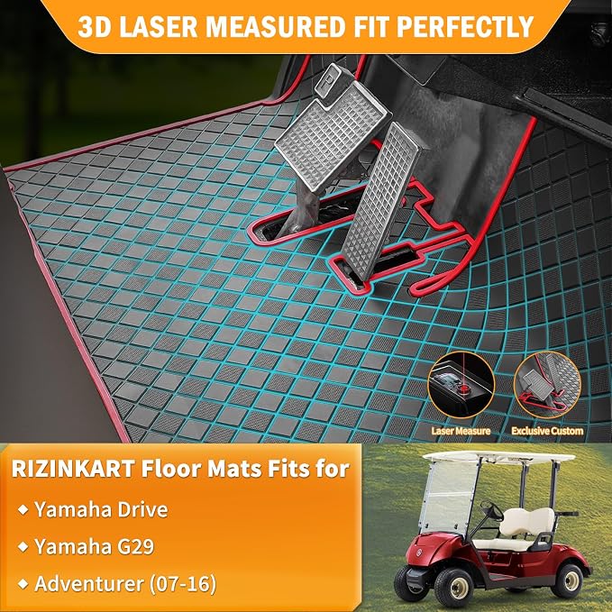 Golf Cart Floor Mat for Yamaha, Customize Non-Slip Full Coverage Liner Matt - Image 3