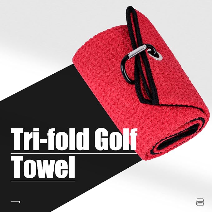 Mile High Life Tri-fold Golf Towel | 16" X 24" | Premium Microfiber Fabric | - Image 2