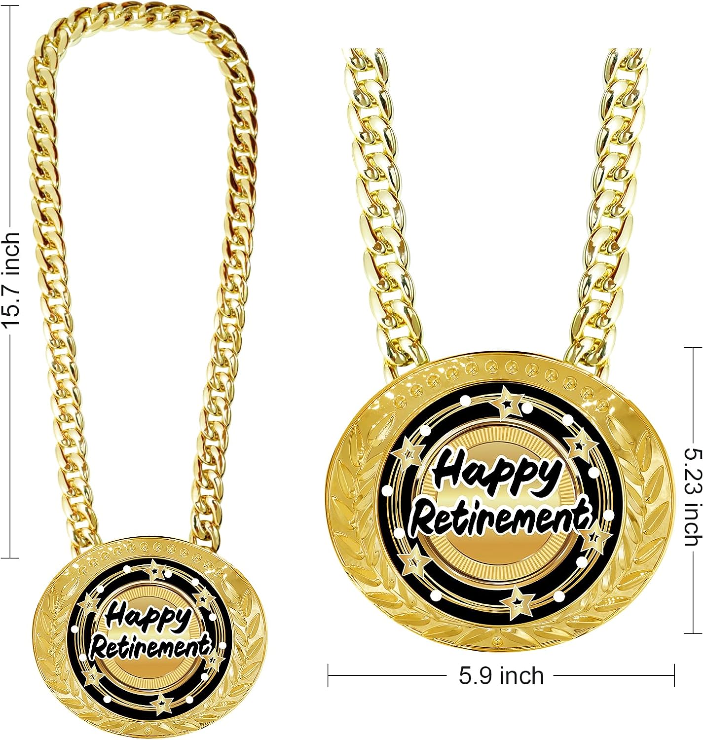 Happy Retirement Gifts for Men Women, 5.9" Retirement Medal, Going Away, Goodbye, Farewell Gifts for Coworkers Colleague Boss Employee Teacher Nurse - Coworker Leaving Gifts for Women Men
