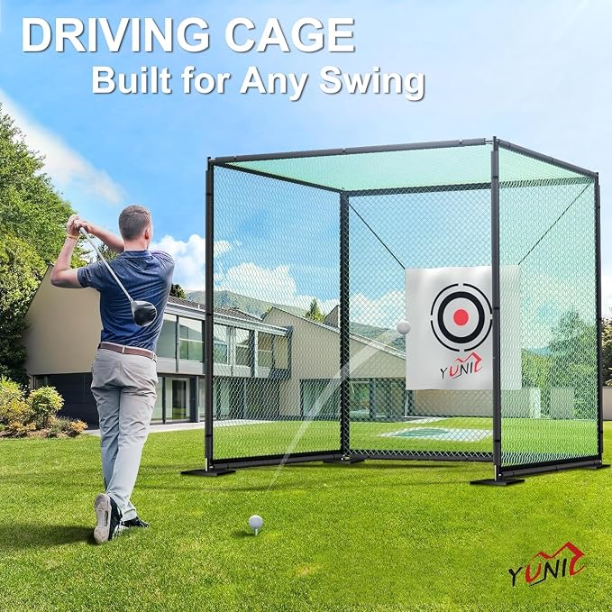 YUNIC Golf Driving Cage with Metal Frame - Image 2