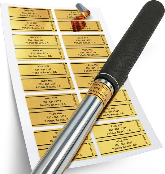 Golf Essentials: Personalized ID Labels, Pro Scorecards & Game Guides. Weatherproof Accessories for Club Tracking, Stat Logging & Wagering