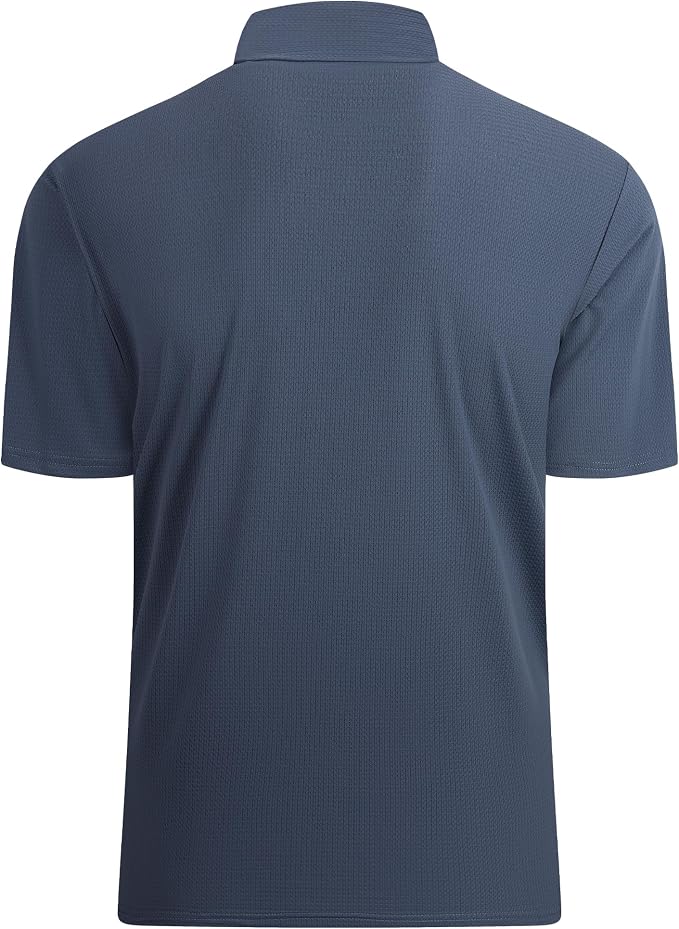 Alex Vando Mens Golf Shirt Moisture Wicking Quick-Dry Short Sleeve Casual Polo - Image 2