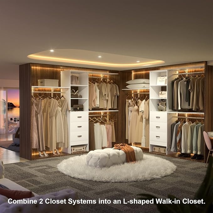 8FT Closet System, Wall Mount Bedroom Wardrobe - Image 4