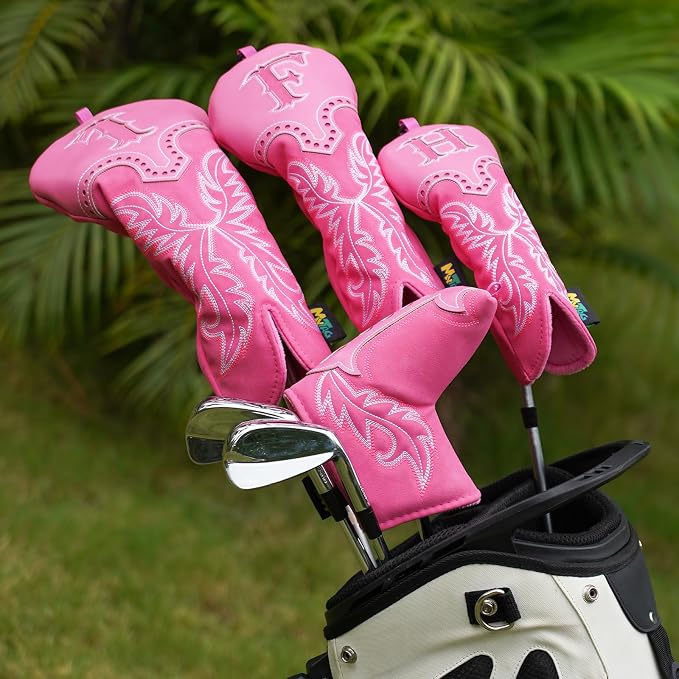 mytag Pink Golf Club Head Covers, Western Cowboy Retro Golf Headcovers - Image 6